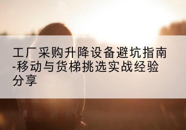 丽江移动式升降机怎么选-工厂采购升降设备避坑指南-移动与货梯挑选实战经验分享
